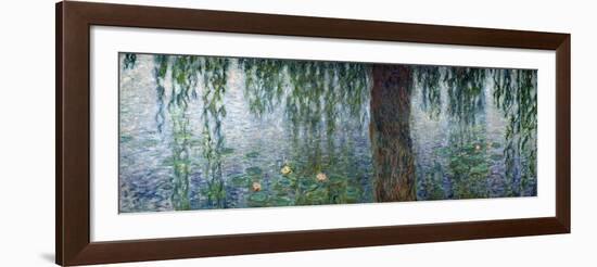 Waterlilies: Morning with Weeping Willows, Detail of the Left Section, 1915-26-Claude Monet-Framed Giclee Print