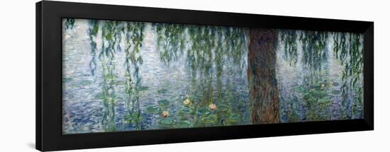 Waterlilies: Morning with Weeping Willows, Detail of the Left Section, 1915-26-Claude Monet-Framed Giclee Print