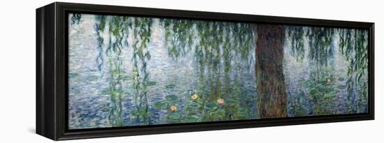 Waterlilies: Morning with Weeping Willows, Detail of the Left Section, 1915-26-Claude Monet-Framed Premier Image Canvas