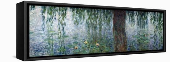 Waterlilies: Morning with Weeping Willows, Detail of the Left Section, 1915-26-Claude Monet-Framed Premier Image Canvas
