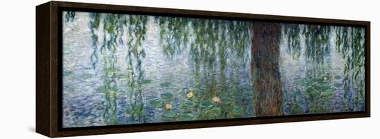 Waterlilies: Morning with Weeping Willows, Detail of the Left Section, 1915-26-Claude Monet-Framed Premier Image Canvas