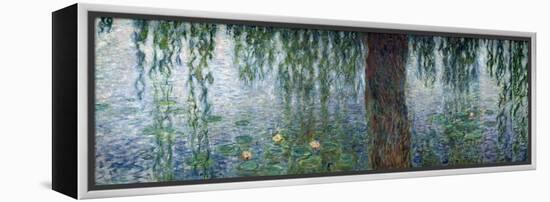 Waterlilies: Morning with Weeping Willows, Detail of the Left Section, 1915-26-Claude Monet-Framed Premier Image Canvas