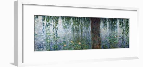 Waterlilies: Morning with Weeping Willows, Detail of the Left Section, 1915-26-Claude Monet-Framed Giclee Print