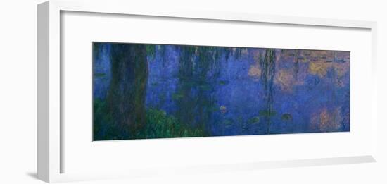 Waterlilies, Morning with Willows-Claude Monet-Framed Giclee Print