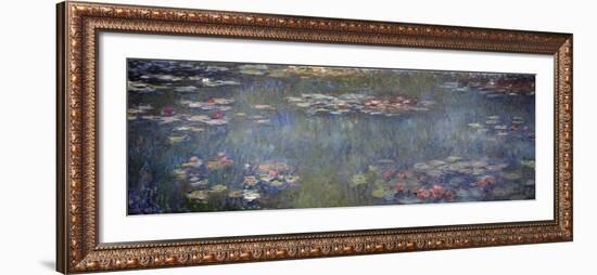 Waterlilies Pond, Green Reflection, 1920-25 (oil on canvas)-Claude Monet-Framed Giclee Print