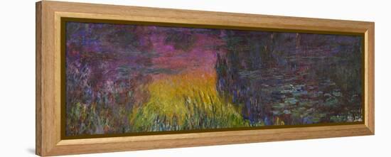 Waterlilies, Sunset-Claude Monet-Framed Premier Image Canvas