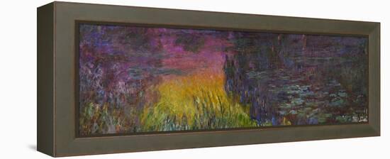 Waterlilies, Sunset-Claude Monet-Framed Premier Image Canvas