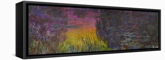 Waterlilies, Sunset-Claude Monet-Framed Premier Image Canvas