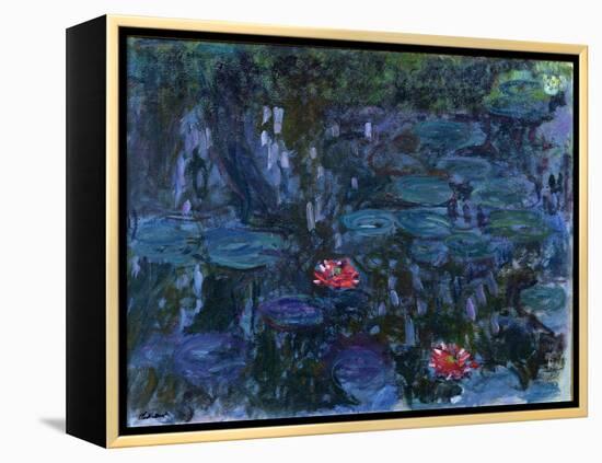 Waterlilies with Reflections of a Willow Tree, 1916-19-Claude Monet-Framed Premier Image Canvas