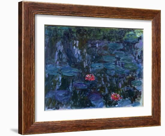 Waterlilies with Reflections of a Willow Tree, 1916-19-Claude Monet-Framed Giclee Print