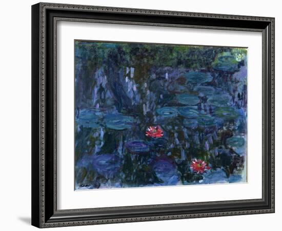 Waterlilies with Reflections of a Willow Tree, 1916-19-Claude Monet-Framed Giclee Print