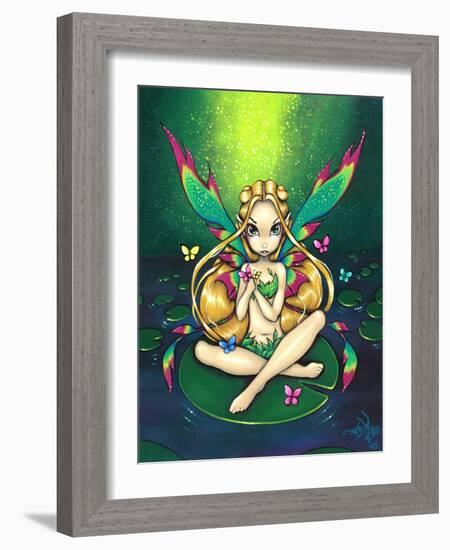 Waterlily Fairy-Jasmine Becket-Griffith-Framed Art Print