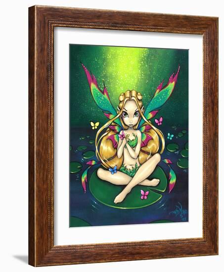 Waterlily Fairy-Jasmine Becket-Griffith-Framed Art Print