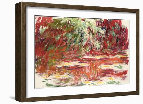 Waterlily Pond, 1918-19-Claude Monet-Framed Giclee Print