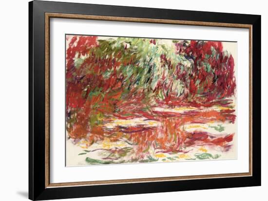 Waterlily Pond, 1918-19-Claude Monet-Framed Giclee Print