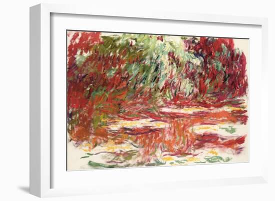 Waterlily Pond, 1918-19-Claude Monet-Framed Giclee Print