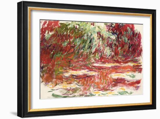 Waterlily Pond, 1918-19-Claude Monet-Framed Giclee Print