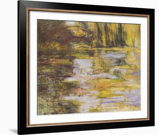 Waterlily Pond and Japanese Bridge-Claude Monet-Framed Art Print