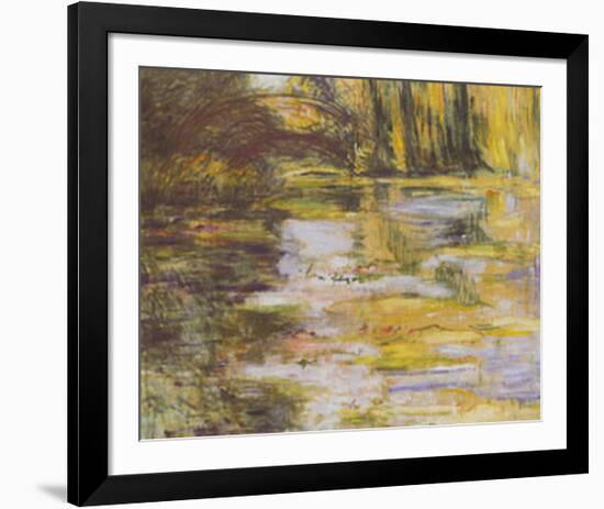 Waterlily Pond and Japanese Bridge-Claude Monet-Framed Art Print