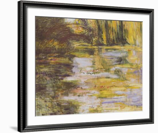 Waterlily Pond and Japanese Bridge-Claude Monet-Framed Art Print