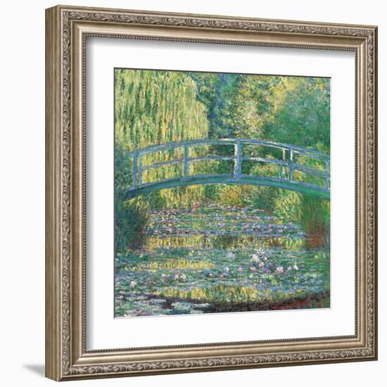 Waterlily Pond Green Harmony-Claude Monet-Framed Art Print