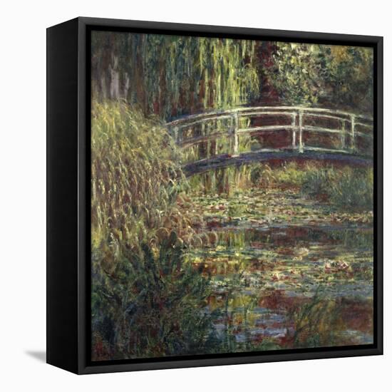 Waterlily Pond: Pink Harmony, 1900-Claude Monet-Framed Stretched Canvas