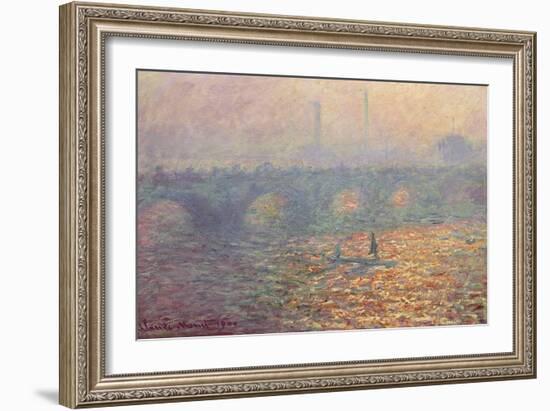 Waterloo Bridge, 1900-Claude Monet-Framed Giclee Print