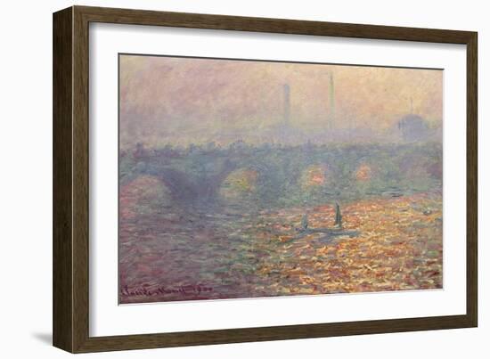 Waterloo Bridge, 1900-Claude Monet-Framed Giclee Print