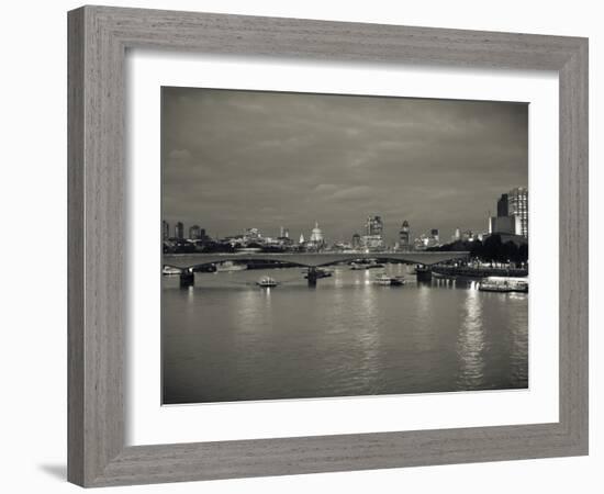 Waterloo Bridge and River Thames, London, England-Jon Arnold-Framed Photographic Print