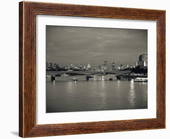 Waterloo Bridge and River Thames, London, England-Jon Arnold-Framed Photographic Print