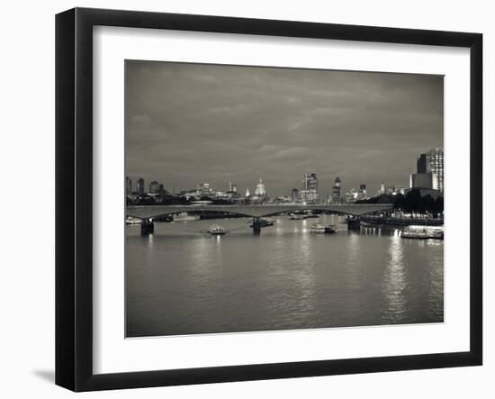 Waterloo Bridge and River Thames, London, England-Jon Arnold-Framed Photographic Print