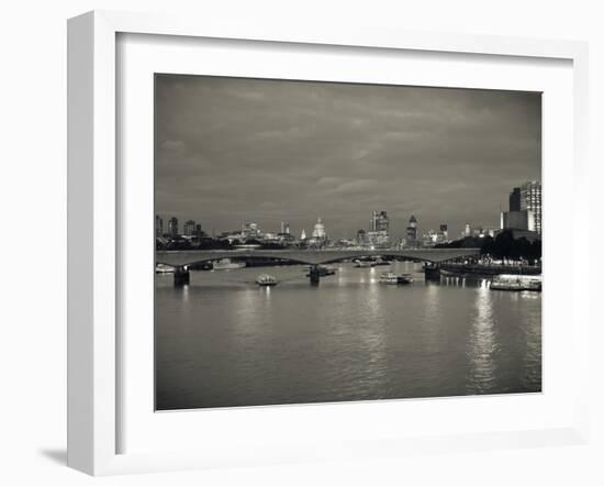 Waterloo Bridge and River Thames, London, England-Jon Arnold-Framed Photographic Print