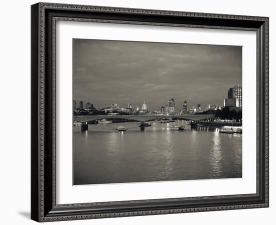 Waterloo Bridge and River Thames, London, England-Jon Arnold-Framed Photographic Print