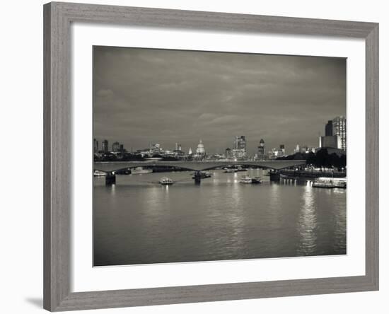 Waterloo Bridge and River Thames, London, England-Jon Arnold-Framed Photographic Print