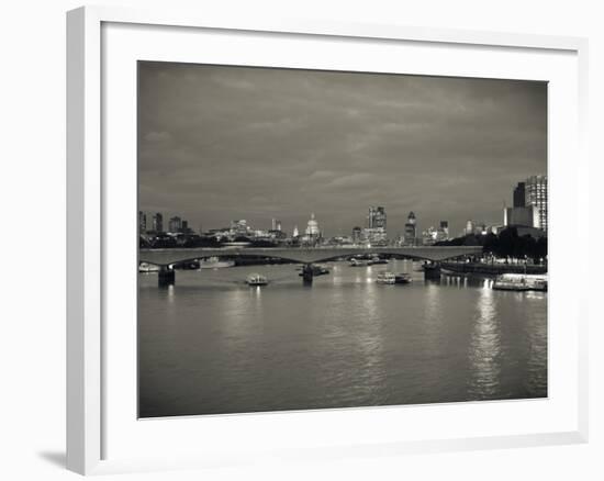 Waterloo Bridge and River Thames, London, England-Jon Arnold-Framed Photographic Print