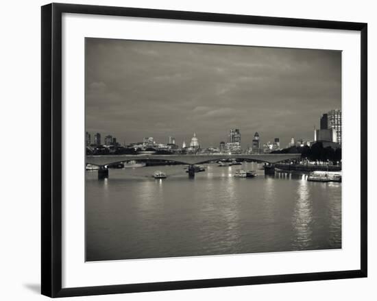 Waterloo Bridge and River Thames, London, England-Jon Arnold-Framed Photographic Print