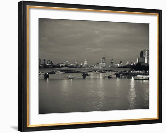 Waterloo Bridge and River Thames, London, England-Jon Arnold-Framed Photographic Print