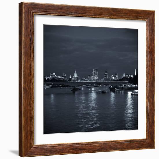 Waterloo Bridge and River Thames, London, England-Jon Arnold-Framed Photographic Print