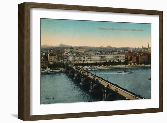 'Waterloo Bridge and Somerset House, London', c1910-Unknown-Framed Giclee Print