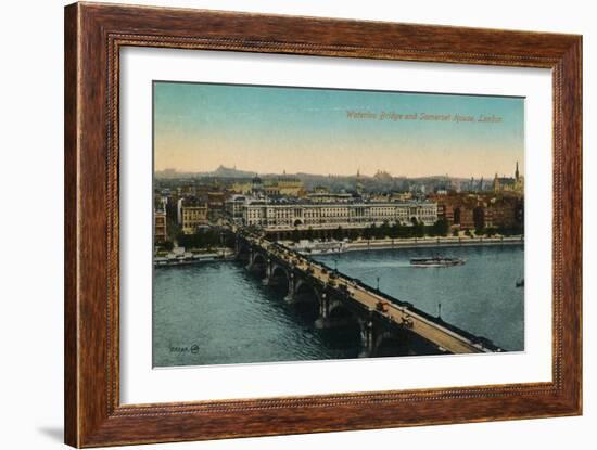 'Waterloo Bridge and Somerset House, London', c1910-Unknown-Framed Giclee Print