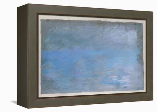 Waterloo Bridge, Brouillard, Pastel on Blue Paper 1901-Edgar Degas-Framed Premier Image Canvas