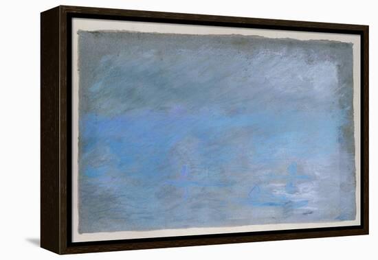 Waterloo Bridge, Brouillard, Pastel on Blue Paper 1901-Edgar Degas-Framed Premier Image Canvas