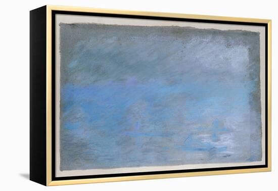 Waterloo Bridge, Brouillard, Pastel on Blue Paper 1901-Edgar Degas-Framed Premier Image Canvas