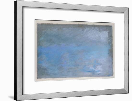 Waterloo Bridge, Brouillard, Pastel on Blue Paper 1901-Edgar Degas-Framed Giclee Print