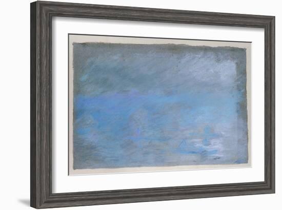 Waterloo Bridge, Brouillard, Pastel on Blue Paper 1901-Edgar Degas-Framed Giclee Print