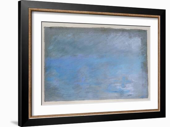 Waterloo Bridge, Brouillard, Pastel on Blue Paper 1901-Edgar Degas-Framed Giclee Print