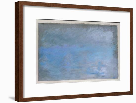 Waterloo Bridge, Brouillard, Pastel on Blue Paper 1901-Edgar Degas-Framed Giclee Print