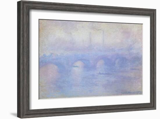 Waterloo Bridge: Effect of Mist, 1903-Claude Monet-Framed Giclee Print