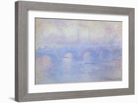 Waterloo Bridge: Effect of Mist, 1903-Claude Monet-Framed Giclee Print