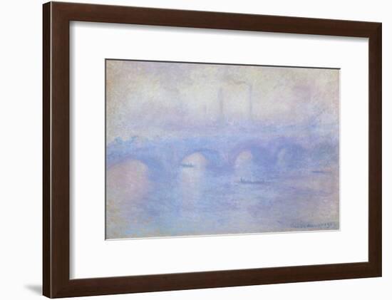 Waterloo Bridge: Effect of Mist, 1903-Claude Monet-Framed Giclee Print